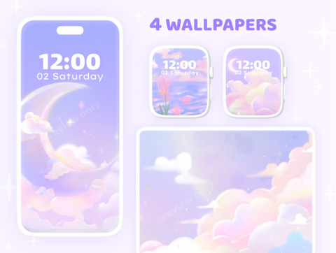 Pastel hand-drawn wallpaper